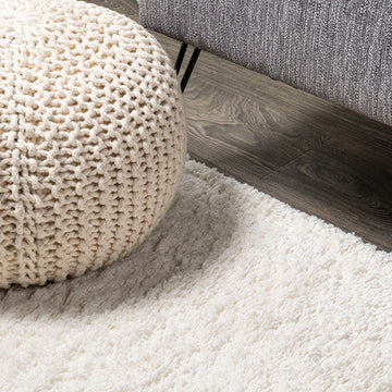 Groovy Solid Shag Area Rug